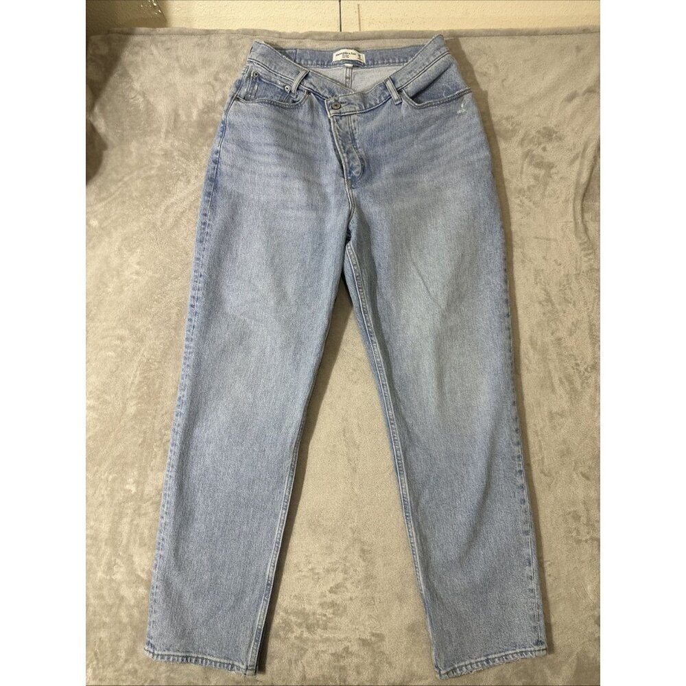 Abercrombie & Fitch Women’s 29 The Dad High Rise Straight Leg Jeans Curve Love